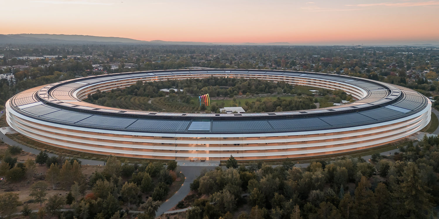 Apple breached PERM rules | Drone shot of Apple Park campus