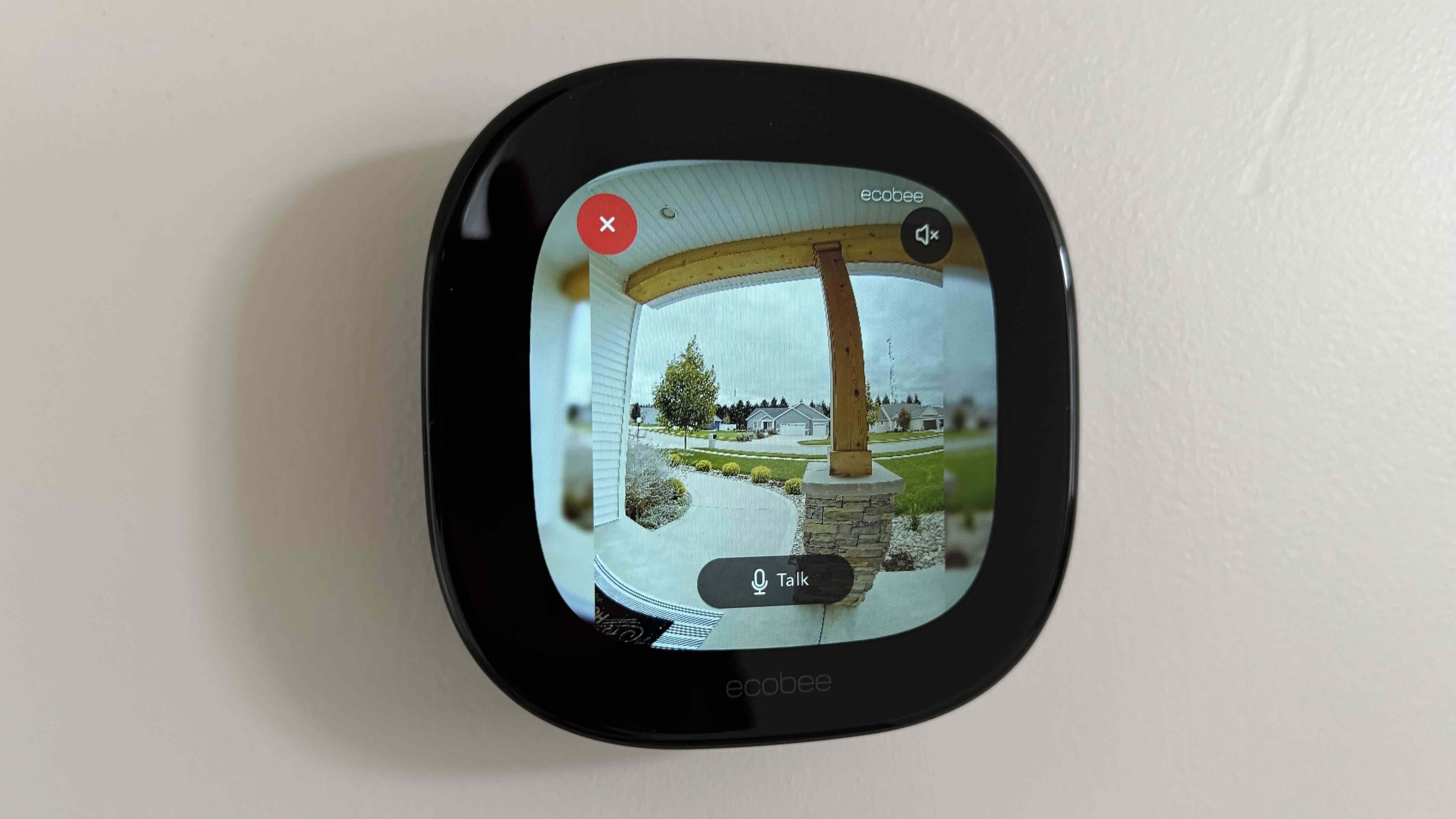 Ecobee Smart Doorbell Camera view on Smart Thermostat Premium