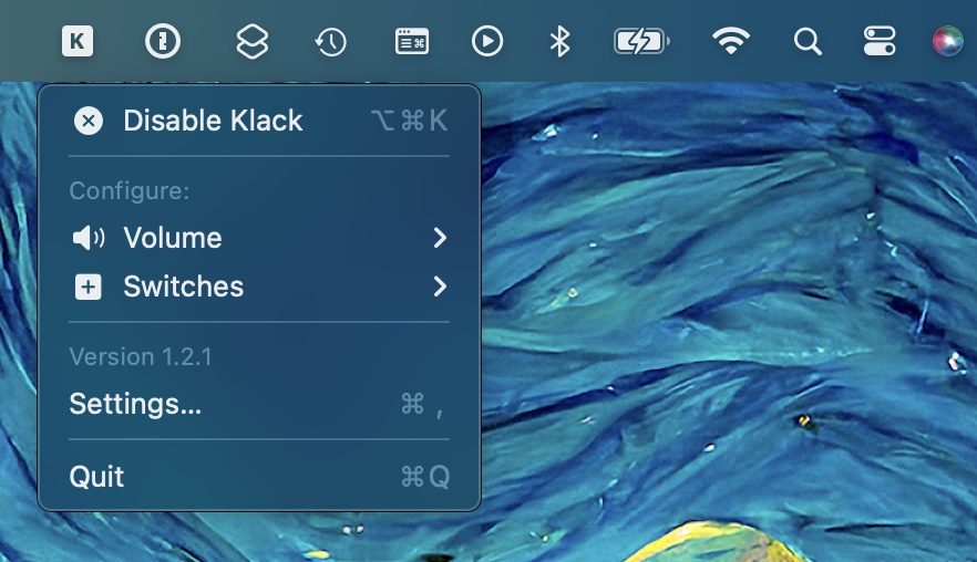 Klack for Mac mechanical keyboard sound effects 3